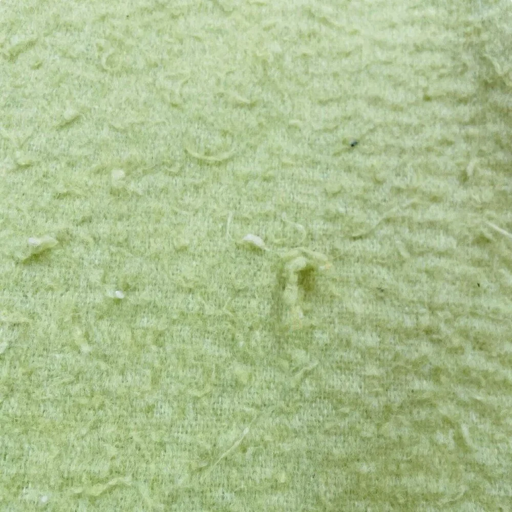 Vintage Light Green Satin Edge Blanket 80 x 66 Unique Color Bed Throw Warm Cozy